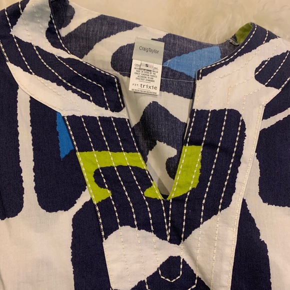 CRAIG TAYLOR Designer Trixie Tunic Eden Roc cotton - Picture 3 of 7